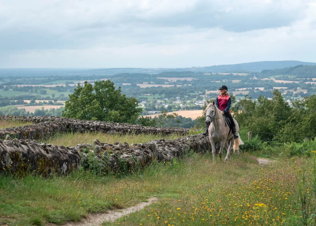 Chemin de randonnée  sur la colline du Montaigu en Mayenne