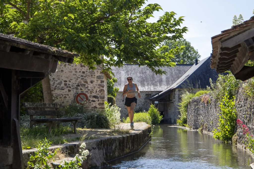 Trail sur la promenade des moulins