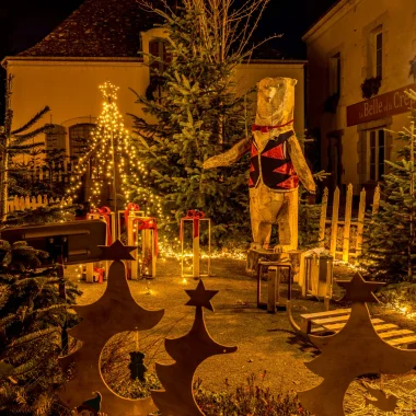 Saulges illuminé à Noël